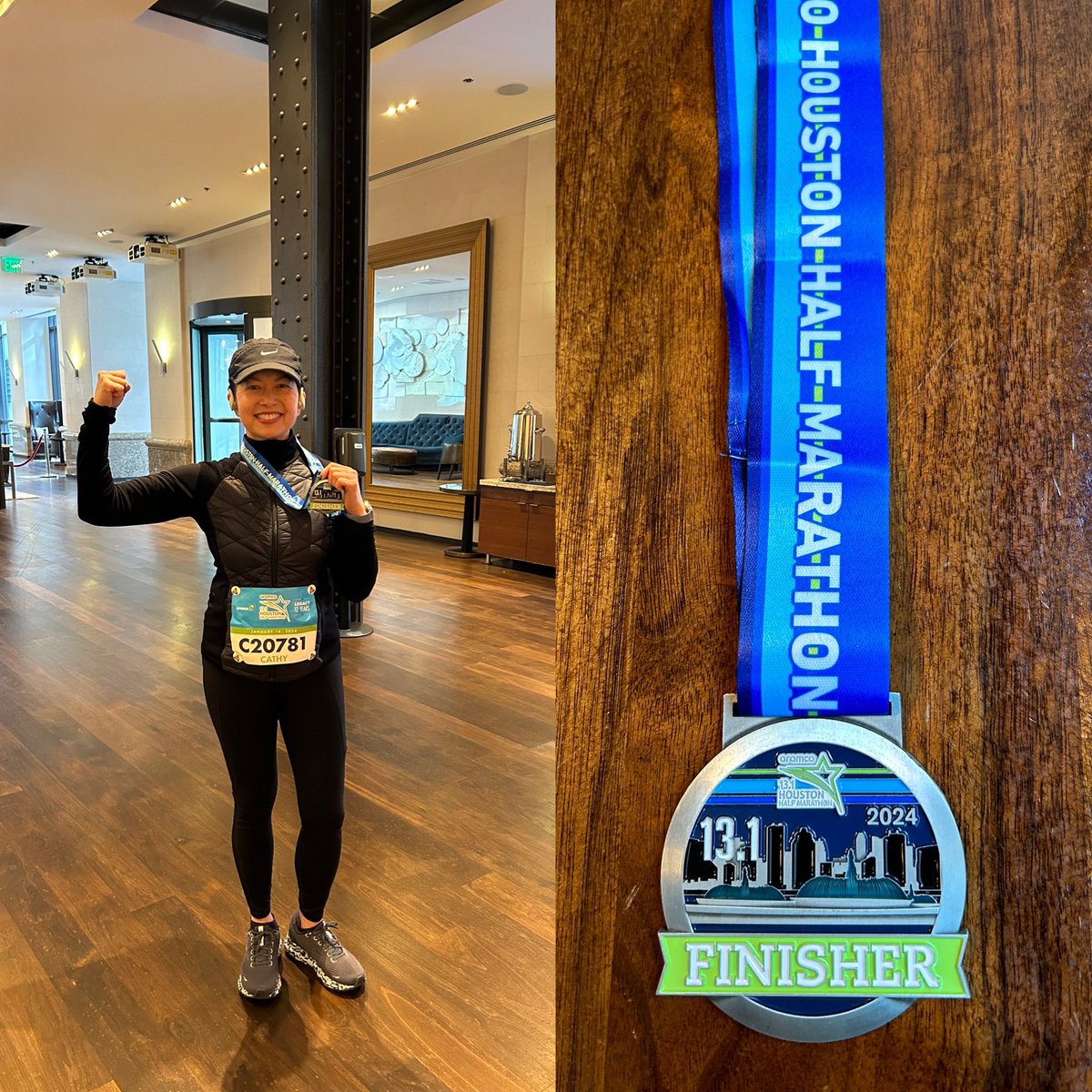 🏃🏻‍♀️the half @HoustonMarathon before heading to #ASCOGI24 and l💕 💕it! My #cancer patients are my #motivation to cross the #finishline! GREAT way to see #Houston and reacquaint myself!! @FightCRC #legacyrunner @VUMC_Cancer @VUMCDiscoveries @VUMCHemOnc #CancerResearch #wellness
