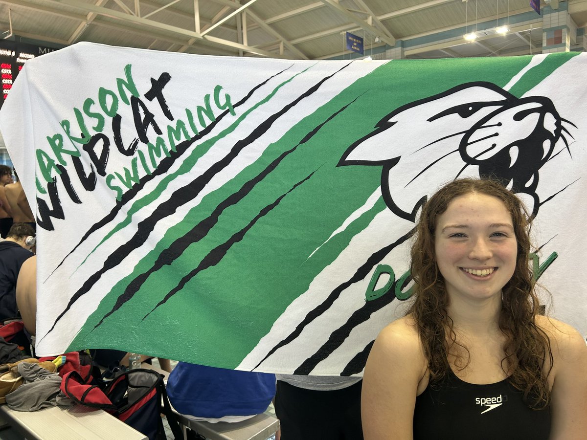 Congrats to sophomore Sophia Stinson who broke the school record in the 200 Fly, 2:40.24
Amber Landers (2005) perviously held the record with 2:43.74. <a href="/HarrisonWildcat/">Harrison High School</a> <a href="/demcatsdoe/">Harrison Wildcats</a> <a href="/WHHHSAquaCats/">HarrisonSwimming</a>