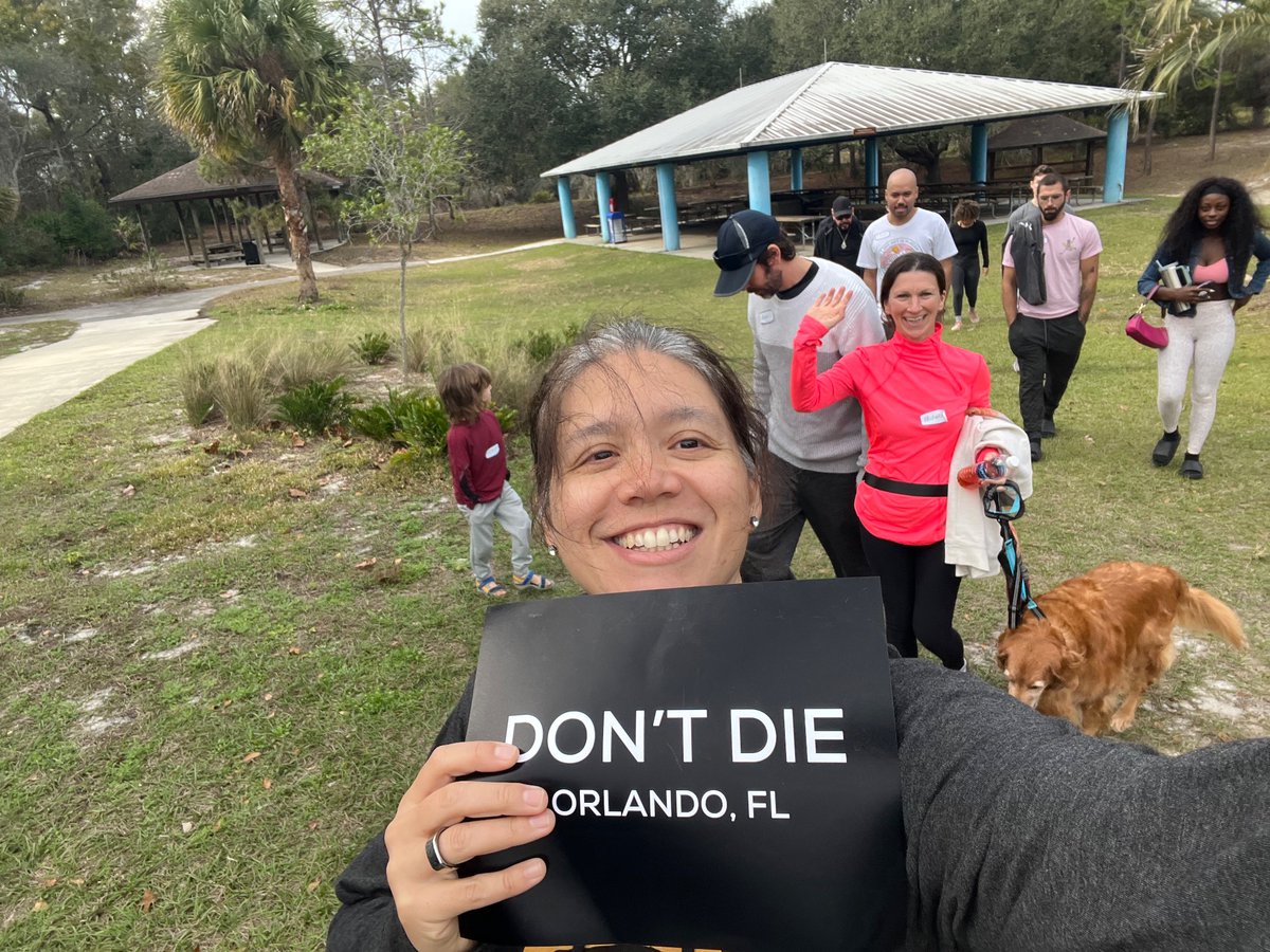 MichaelaKrisand's tweet photo. Here's a pic from DON'T DIE meetup Orlando, FL with @vanessapagan @VeroLongevity @vanessapagan

@bryan_johnson getting together in real life on @getriver_io  
The Journey starts here 👈 https://t.co/cmYG18G1Ec