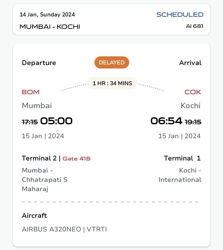 The <a href="/airindia/">Air India</a> flight to kochi my friends are on is showing a TWELVE FUCKING HOUR DELAY