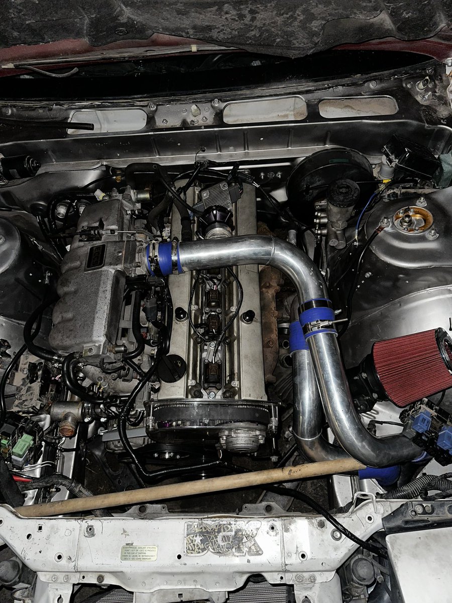BeanSodaCan's tweet photo. Starting to look like an actual car now. Very close to it first putt putt around the block 

#240sx #S13 #RBswap https://t.co/0ui10Naoi6