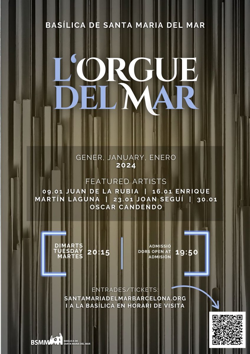Joan Seguí Mercadal (@joansegui_org) on Twitter photo Aquest dimarts 13 a les 20:15, Enrique Martin Laguna a l'orgue històric (s.XVIII) de Santa Maria del Mar restaurat per <a href="/GGrenzing/">Gerhard Grenzing</a> . Aquest dimarts 13 a les 20:15, Enrique Martin Laguna a l'orgue històric (s.XVIII) de Santa Maria del Mar restaurat per <a href="/GGrenzing/">Gerhard Grenzing</a> .