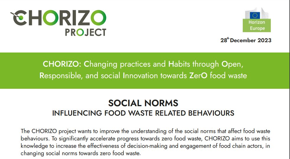 CHORIZOproject's tweet photo. 📢Our 4th #Newsletter is out!
#SocialNorms - Influencing #foodwaste related #behaviours
#CHORIZOproject #HorizonEurope #foodwaste #FLW #sustainability
All the information here ➡️
https://t.co/BYLrzGBTdp https://t.co/sFNlZ8gBtH