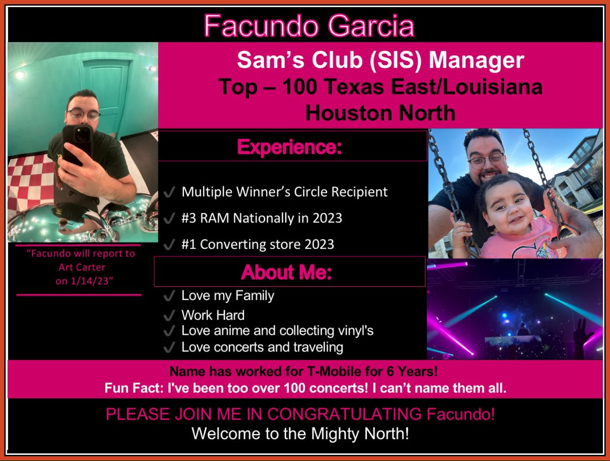 🚨Promotion Alert🚨 Congratulations @FacundoTmo on your new promotion to Store-in-Store Manager! We’re happy to have you join the Mighty North Leadership team. #t100 #houstonnorth @OdieRetail