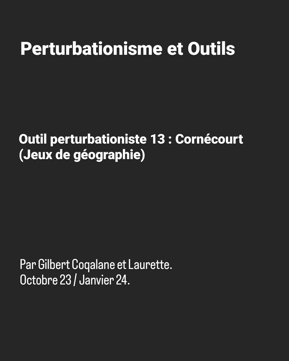 Le CDRAO vous emmène dans les Vosges avec le nouvel outil perturbationiste 13 : Cornécourt (Jeux de Géographie) 
Par Gilbert Coqalane et Laurette. 
Consultation / téléchargement :
cdrao.fr/outils/