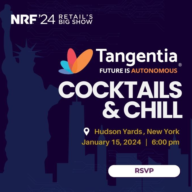 TangentiaInc's tweet photo. Unwind & network at Tangentia's NRF afterparty!
Cocktails & Chill, 6pm on Jan 15 in Hudson Yards, NYC. Tech talks, tasty drinks, limited seats!
RSVP ASAP: https://t.co/HfteJc5JTz
#TangentiaAfterparty #NRF2024 #FutureisAutonomous https://t.co/eMJ3D0AXs3