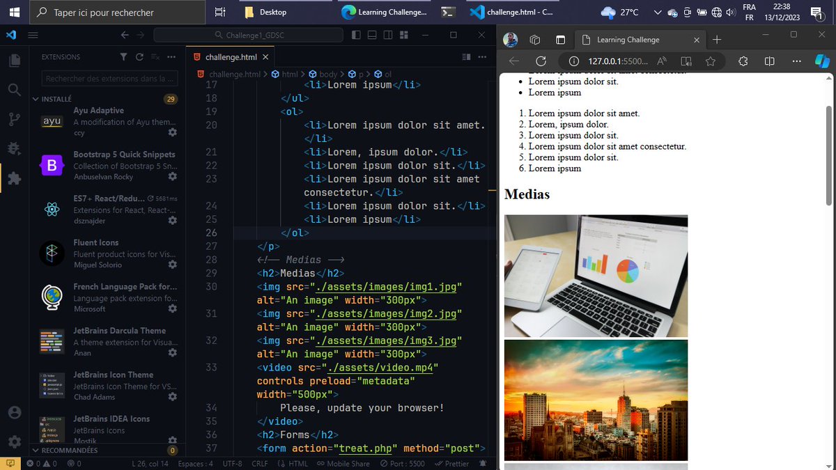 HermesOliho's tweet image. Voici déjà 5 semaines passées dans le #90DaysOfLearningChallenge. C&apos;est une expérience très enrichissante de replonger dans les bases du web.
Dans cette grande aventure avec le @gdscucbukavu  et @GdscIspBkv , nous avons commencé par le HTML durant une semaine pour bien se lancer.