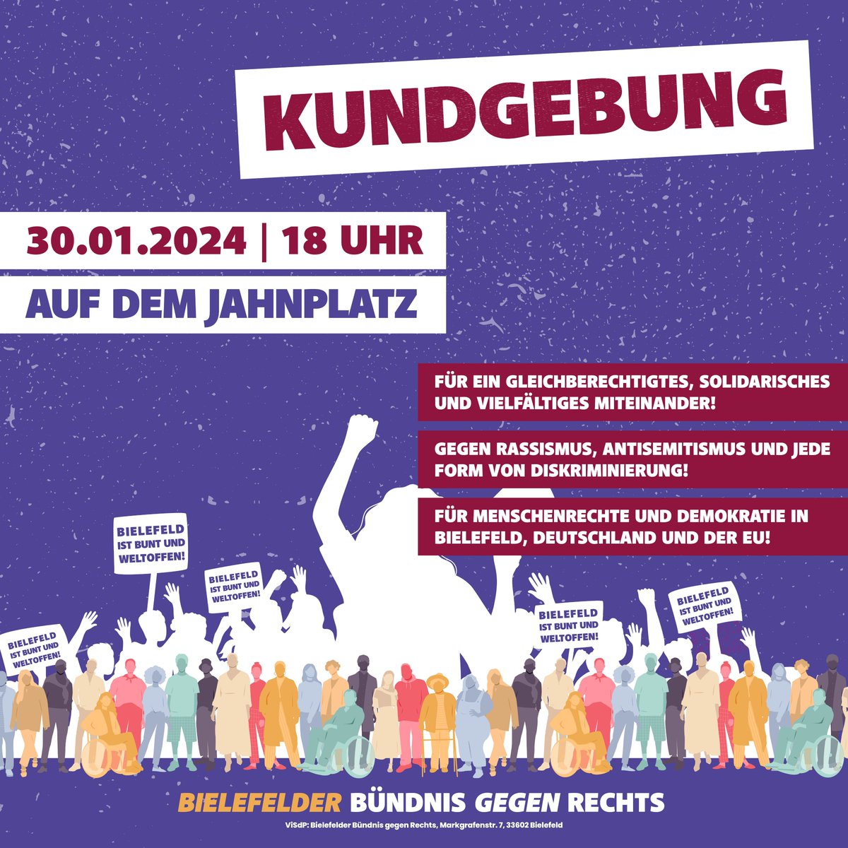 30. Januar 2024, Jahnplatz #Bielefeld 💪