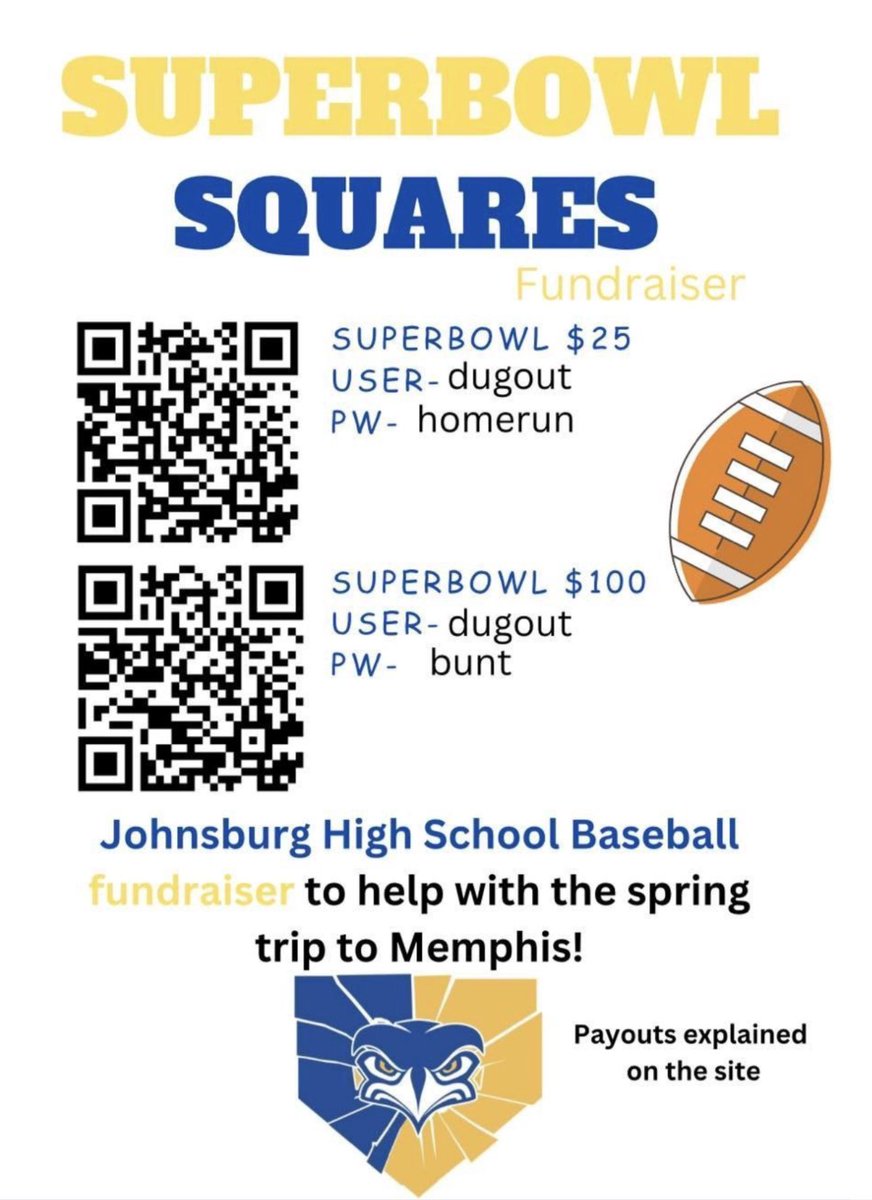 CoachLandvick's tweet photo. Help The Skyhawk Dugout Club raise funds for our #SpringBreakTrip🔵🟡🦅⚾️. https://t.co/pDVQxS1yOO