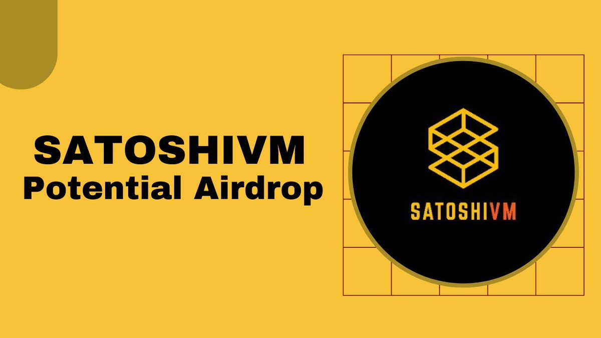 Potential Airdrop From SatoshiVM 🪂🪂

• Time: 5 Minutes
• Costs: 💯 FREE
• Potential Gain: $1,000 💰

Check The Step-By-Step Guide👇🧵