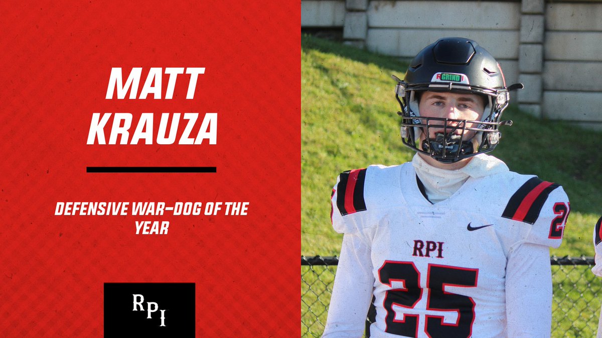 Congratulations to our Defensive War Dog of the year Matt Krauza!