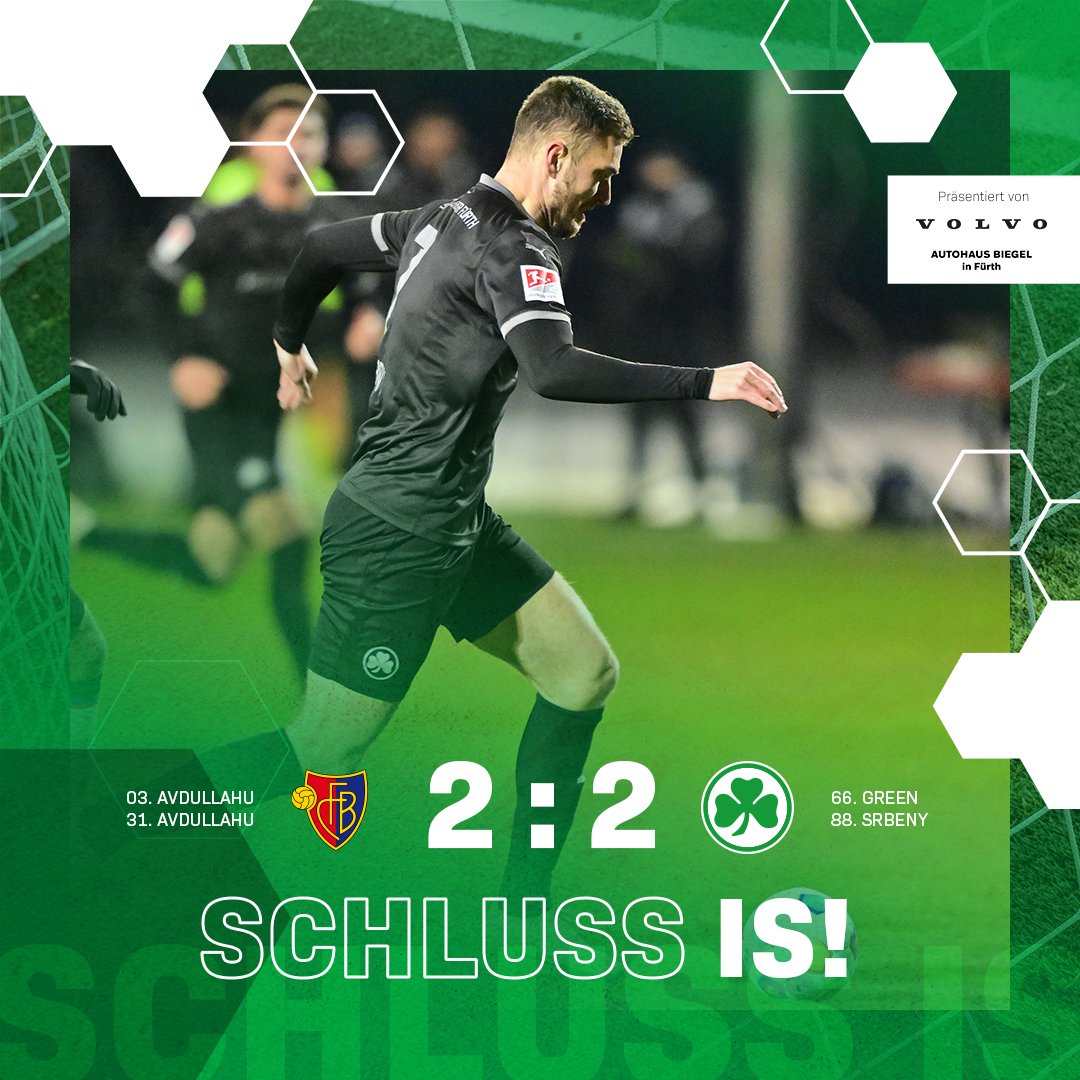 kleeblattfuerth's tweet photo. Das #Kleeblatt kämpft sich in der zweiten Hälfte stark zurück 👏
Mit einem 2:2-Unentschieden geht es wieder nach Fürth.
___
2:2 #FCBSGF https://t.co/vZtTknmNyL
