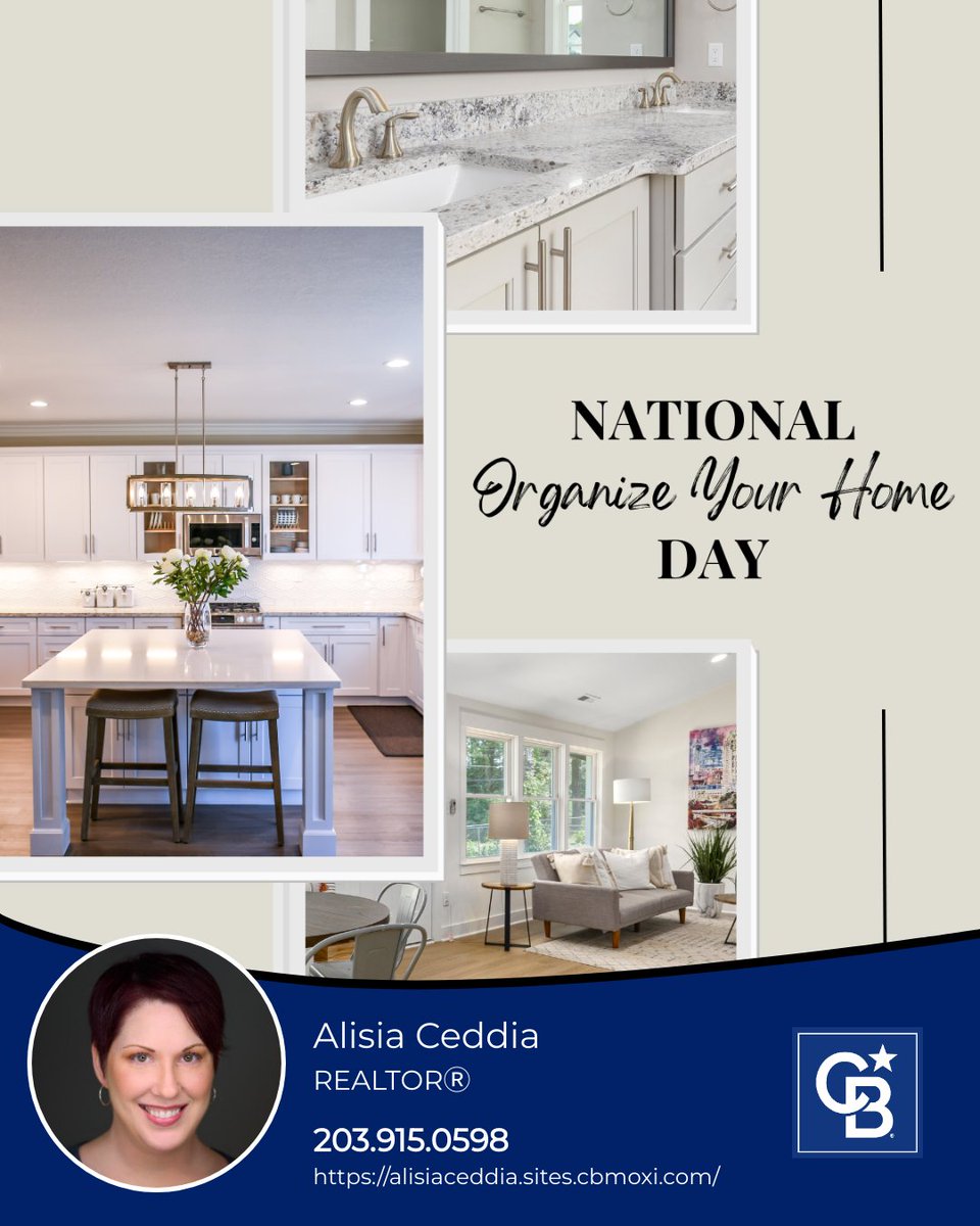 Organizing your home allows you to purge items you no longer use (and buy something new)! 

Good luck and happy organizing!

#alisiasellsct #ctrealestate #cheshirect #southingtonct #meridenct #wallingfordct #connecticutre #ctrealestateagent