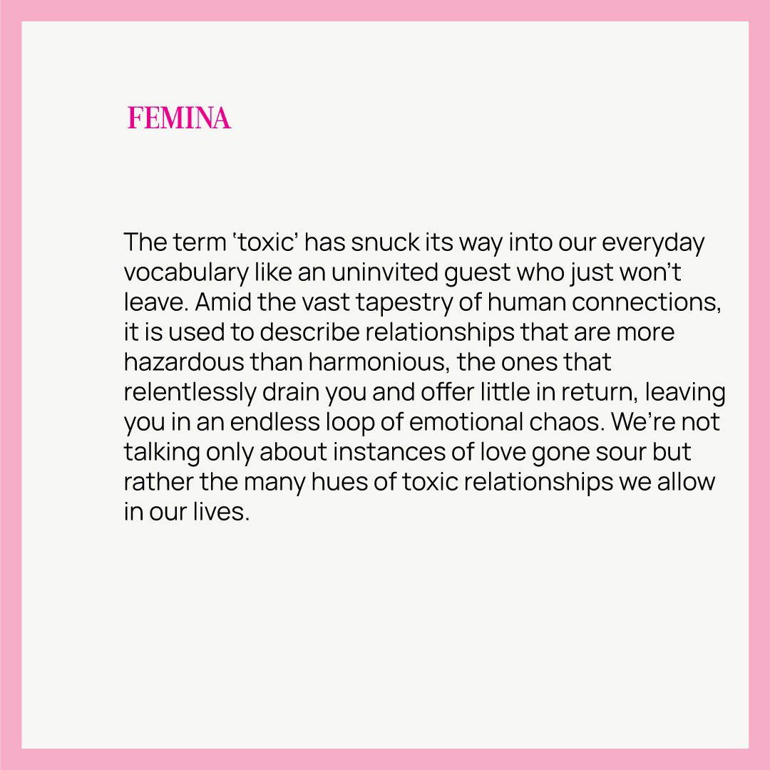 FeminaIndia's tweet image. Expert advice on confidently navigating toxic work relationships. 🌐💼 #WorkplaceResilience #NavigatingToxicity #relationship #femina