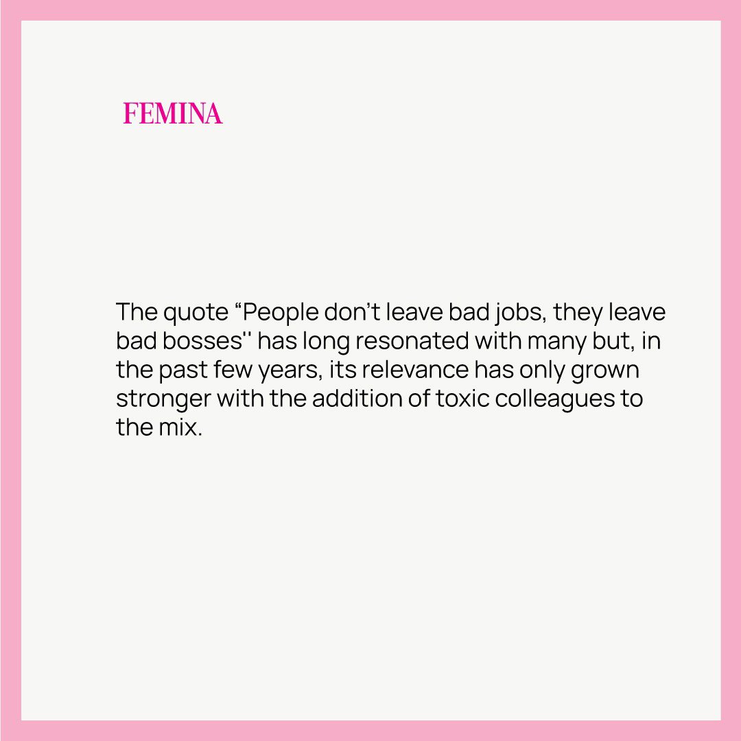 FeminaIndia's tweet image. Expert advice on confidently navigating toxic work relationships. 🌐💼 #WorkplaceResilience #NavigatingToxicity #relationship #femina