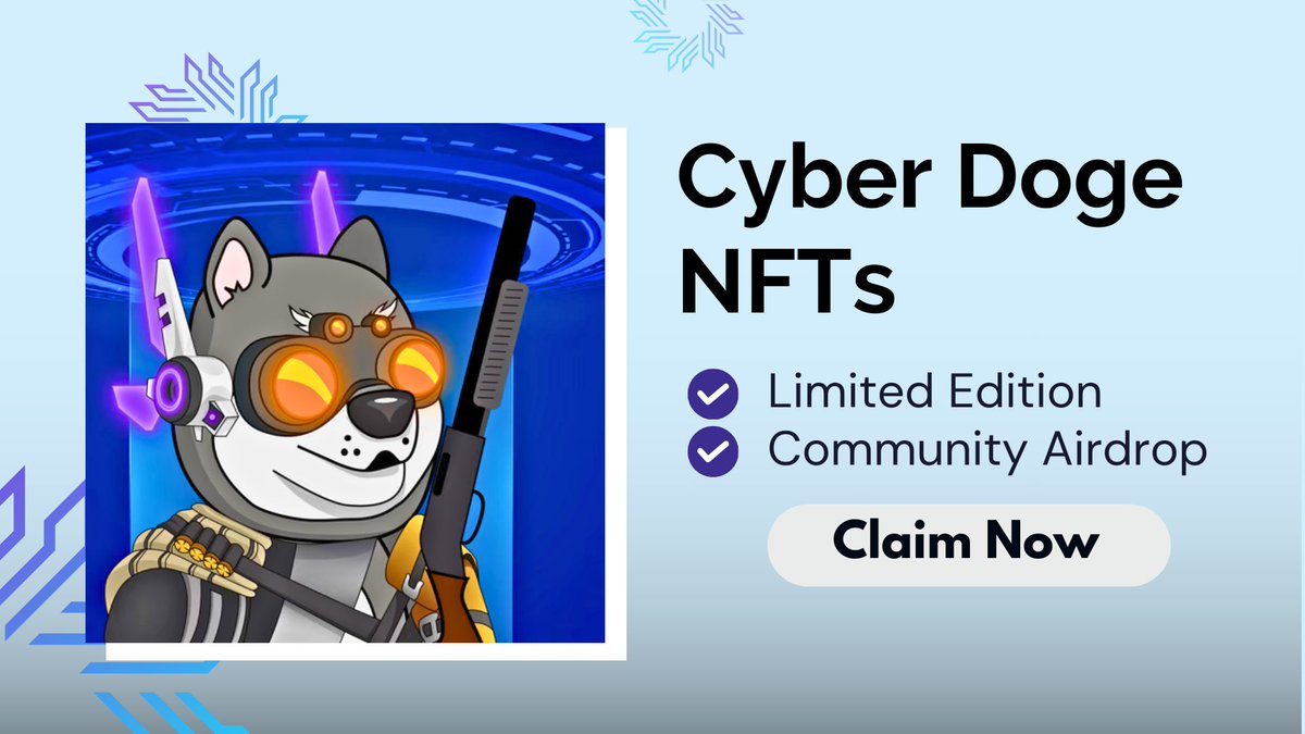 PepperCrypto_'s tweet photo. Cyber Doge NFTs Mint Live 🎉

Join Giveaway ✅
Retweet✅

👇GO👇
https://t.co/hJIGZ6svAI https://t.co/rXAYwNNRL8