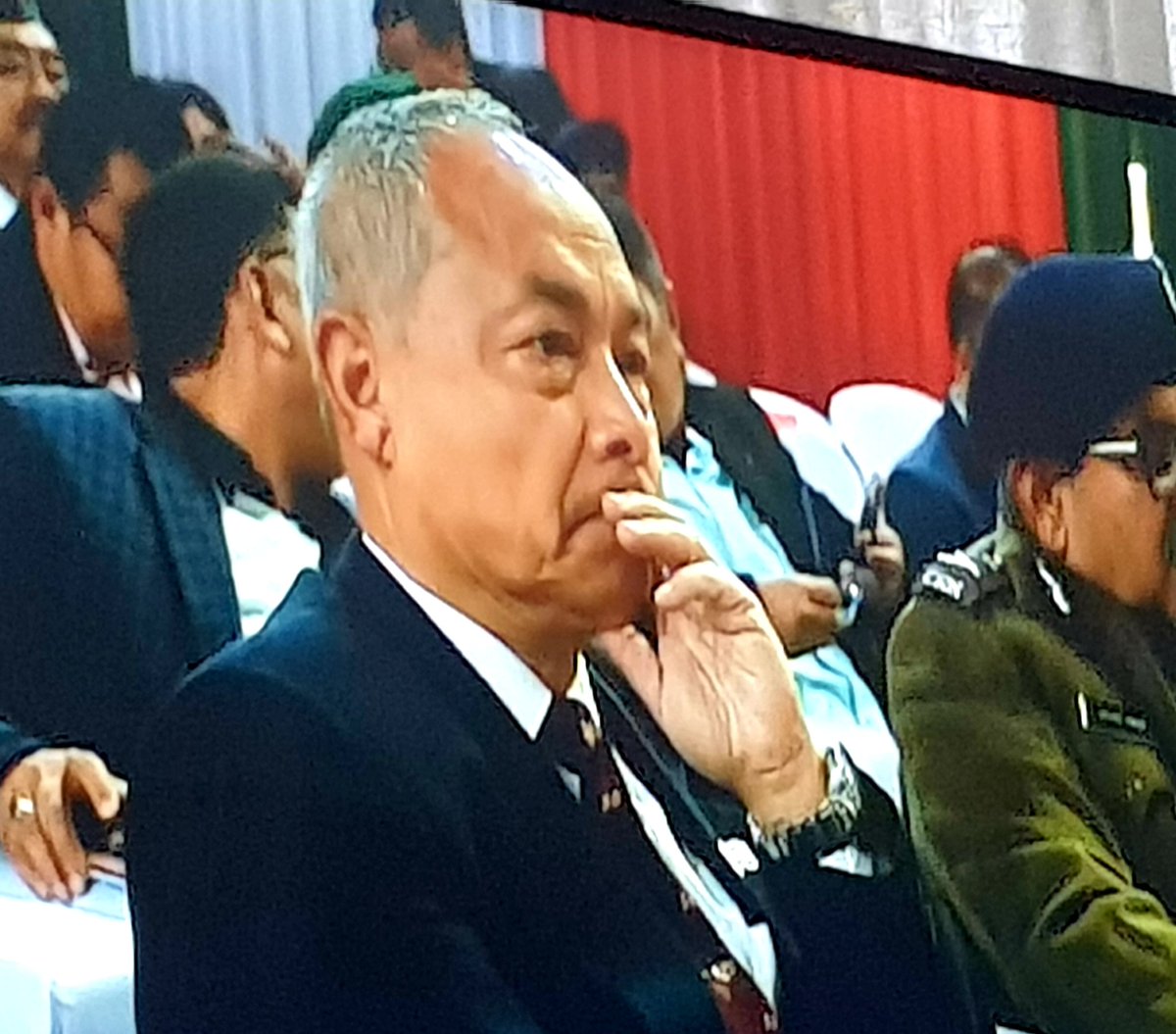 IMF_Manipur's tweet photo. It is a bygone affair dealing the crowds/mobs with live rounds tear gas water cannon lathi charge etc in Manipur's typical context under an Officer from CRPF background but the need of guidance and advise from an experienced Officer from army background with high integrity and credentials like Lt Gen Dr Konsam Himalay Singh PVSM UYSM AVSM YSM in tackling the 8 month+ armed onslaught on civilians in the interest of Manipur's integrity at large.