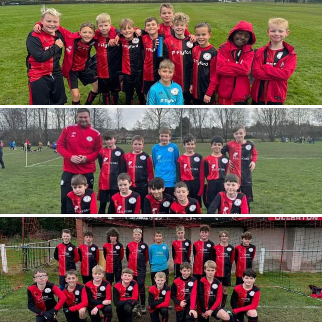 OllertonTownCFC's tweet photo. Our boys U11s (Pictured centre) made their debut today to join our U10s (Top) and U13s (Bottom). 

From 0 junior sides this time last year, to this, with plans for at least 3 more currently. 

The future is bright. #UpTheTown https://t.co/kqeCUpV237
