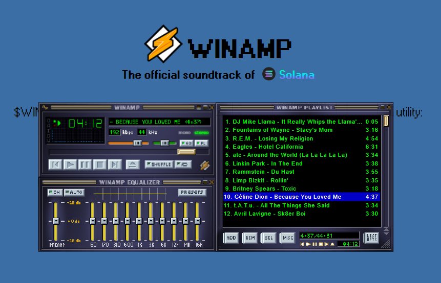 ⚠️ 🎵 Playlist has been updated! 🎵 ⚠️

Submit yourself to new soothing songs of nostalgia as you lose yourself in a gaze to the mesmerizing MILKDROP visuals. 

#WINAMP #WINAMPSOL