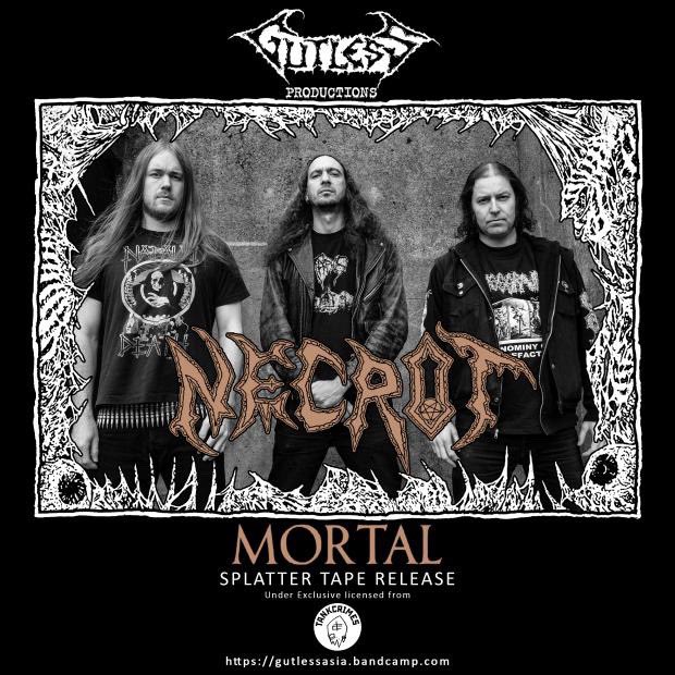 necrot_official's tweet photo. “MORTAL” Cassette Reissue Coming Soon from Gutless Productions! Limited to 100 Copies on Splatter Tape Shells. More info will be updated soon! #necrot
https://t.co/3IPC4IiELQ https://t.co/ZFtuRyQqIe