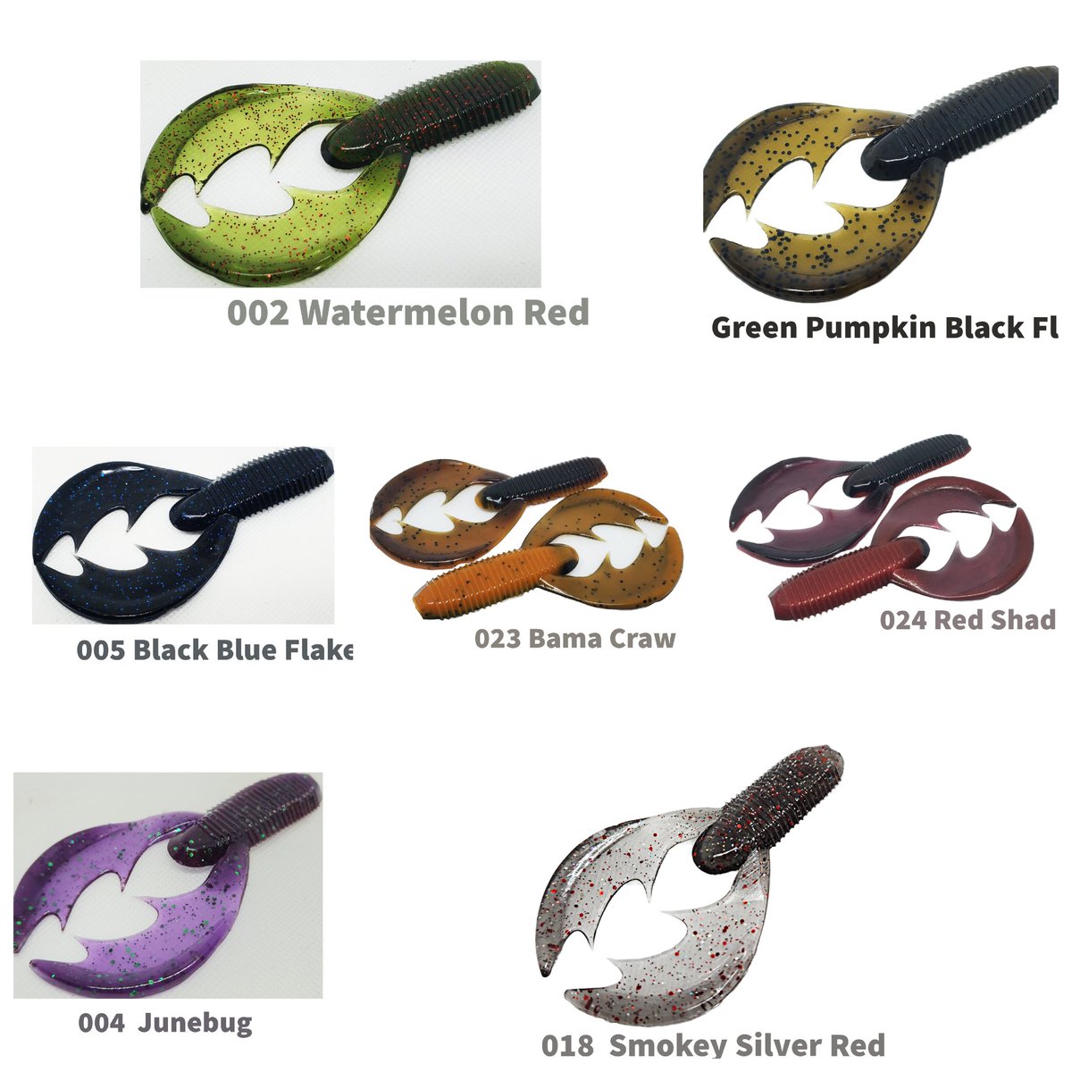 10_4Tackle's tweet photo. 10-4 Tackle Enforcer 

Floating claws for a natural defensive stance

Great on it’s own on weighted Texas rig or as a jig trailer

Aggressive claws with reinforced shoulders

Length - 4in or 3.3in
Price - $4.99 per pack (+shipping)
Qty- 4in: 6 count per bag 3.3in: 8 count per bag https://t.co/Ze2XhMDvdD
