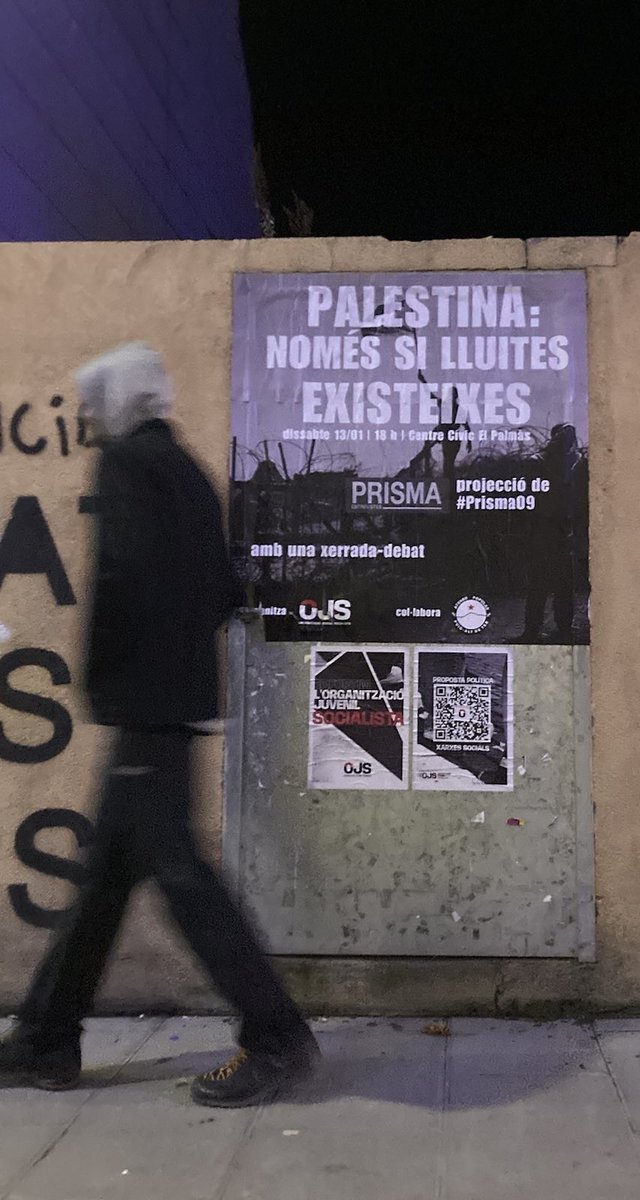 judithgonzrius's tweet photo. Ahir, allà on mai passa res, una trentena de persones ens vam trobar a la projecció del #Prisma09 "Palestina: només si lluites existeixes". (1/10) https://t.co/qD3A37KAaG
