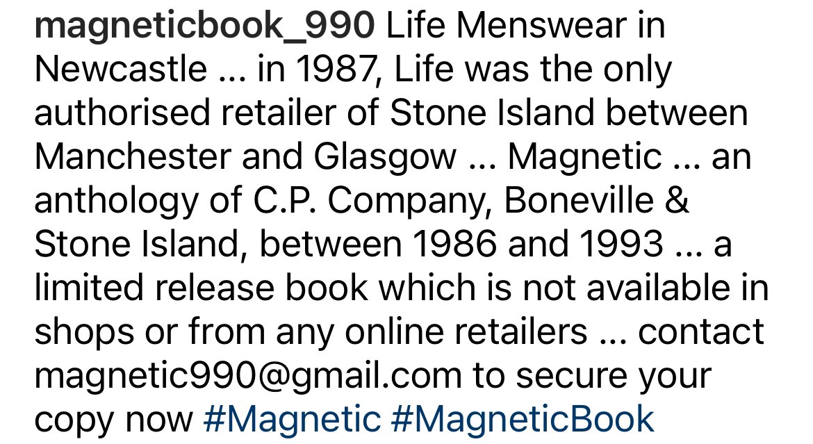 #Magnetic #MagneticBook #CPCompany #Boneville #NavyArctic #StoneIsland #StoneIslandMarina #IsoladiPietra #MassimoOsti #Lefthand #MassimoOstiProduction #ST95 #80sCasuals #Paninari