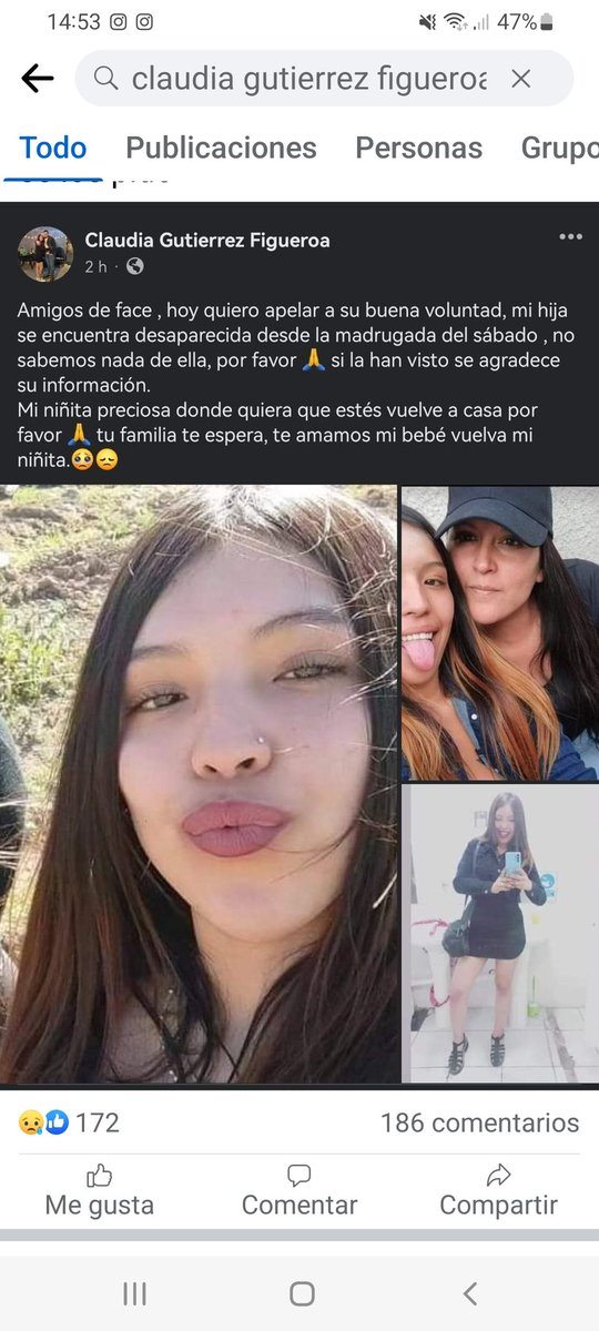 tapi_sofia's tweet photo. @ContigoCHV @biobio @BuenosDiasTVN @MuchoGustoMEGA  Por favor llega desaparecida lo mismo q anahis,  pueden dar la noticia e investigar como lo hicieron con anahis 🙌🙌🙌🙌 https://t.co/tpzlcYBcRV