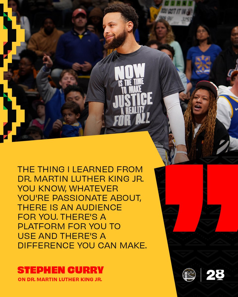 warriors's tweet photo. Now is the time to make justice a reality for all.

#MLKDay || #Beyond28 https://t.co/PvXBBmNIn3