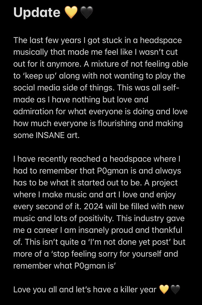 p0gman's tweet photo. Bit of an update from me :) 💛🖤 https://t.co/bqikEFlrjc