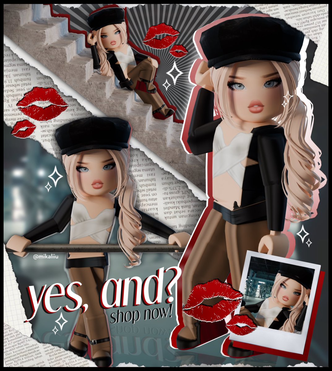 new “yes, and?” clothing out in my group ‘diet gossip’ out now. made by yours truly 💋 

links in description

#robloxdev #robloxugc #YESAND #arianagrande