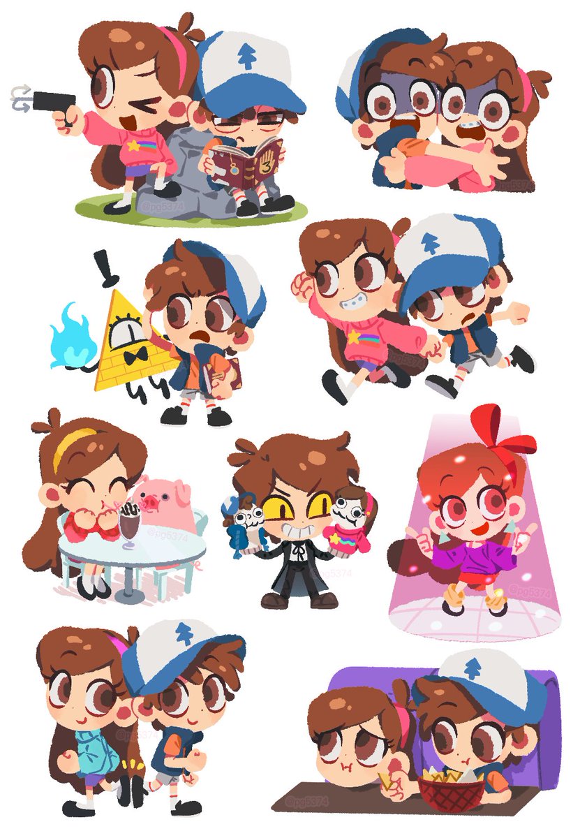 #GravityFalls 

중력폭포 비대면 굿즈 교류회에 스티커 협력으로 참가했습니다!☺💕
무사히 끝난 것을 축하드립니다🎉🤩🔥