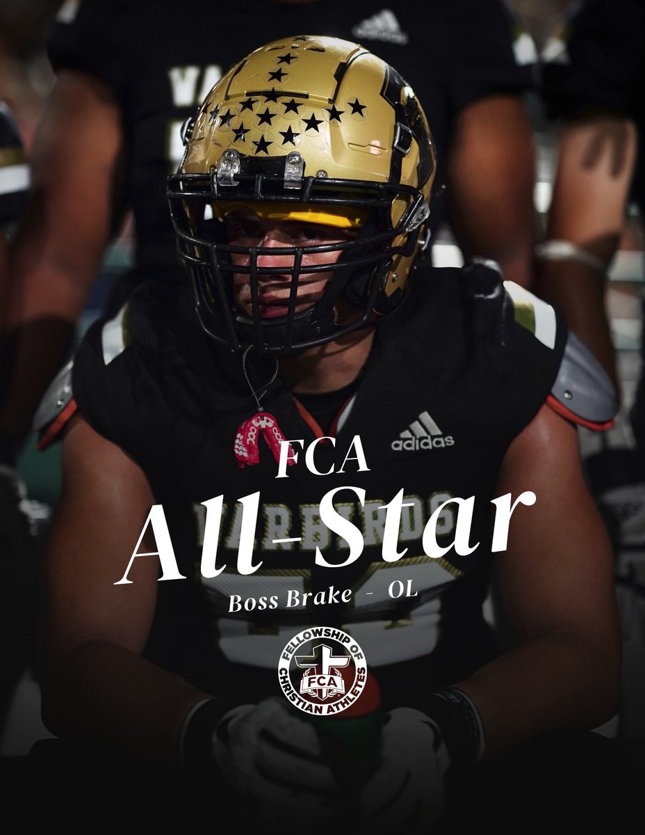 2024 FCA All-Stars

Dylan Slack | QB | 8

Chad Lara | RB | 21

Boss Brake | OL | 58

#BetterNeverRests🚫 | #TEW
