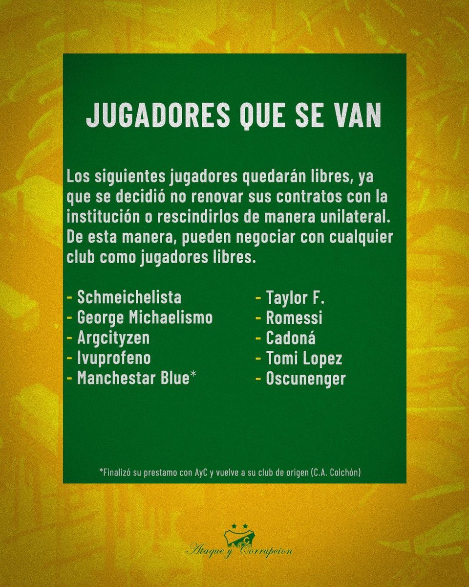 🦉 | 𝐂𝐨𝐦𝐮𝐧𝐢𝐜𝐚𝐝𝐨 𝐎𝐟𝐢𝐜𝐢𝐚𝐥

Comunicado Oficial sobre el futuro del club en <a href="/LaLiga21Of/">La Liga 21</a>, alianza con el <a href="/PorHongoSDof/">Por Hongo Sociedad Deportiva</a> y el futuro de nuestros jugadores.

#VamosCorrupcion 🔰