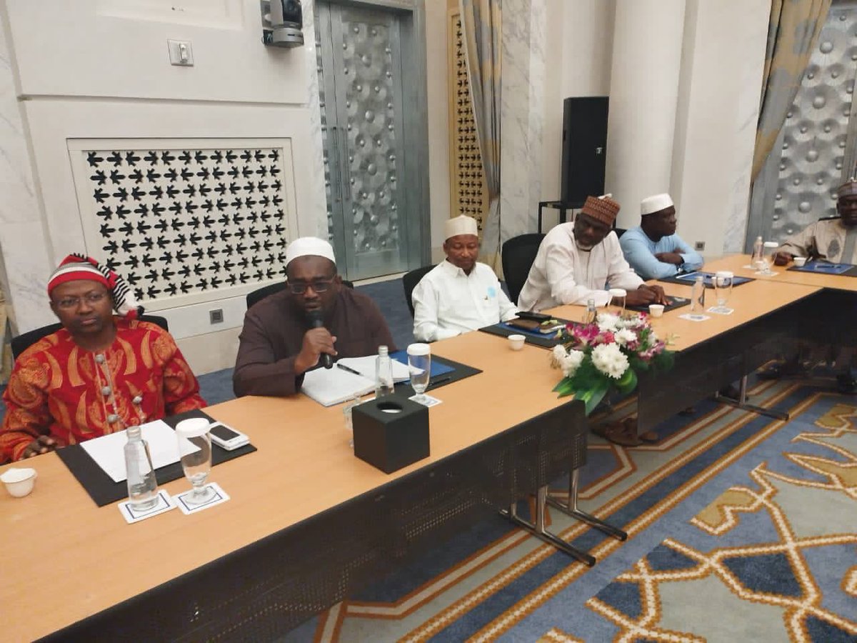 nigeriahajjcom's tweet photo. Picturesque of the signing ceremony between NAHCON and ITHRA KHAIR company at Hilton Hotel &amp; Resort, in presence of the Representatives of the Forum of State Chairmen/Secretaries of Pilgrims Welfare Boards/Agencies/Commissions and AHUON at Makkah, Saudi Arabia, today 14.1.2024. https://t.co/uJMpO3a7kP