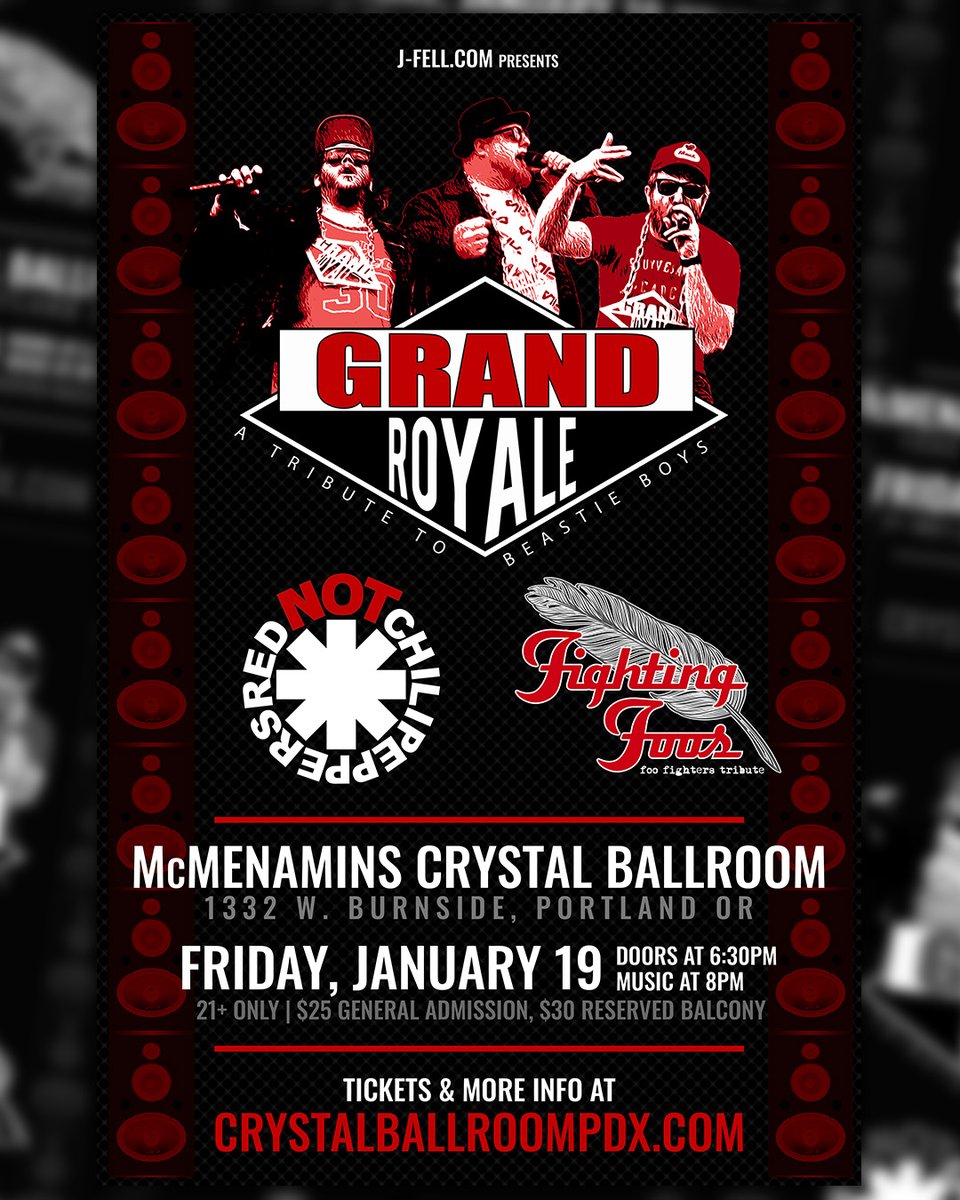 JFELLPresents's tweet image. THIS FRIDAY NIGHT!!
Portland's Crystal Ballroom - @CrystalPortland 
🎟️ bit.ly/BeastieChiliFo…

@GrandRoyalePDX | @rednotchili | @jasonfellman 
#pdxmusic #tributeband #livemusic #pdx
