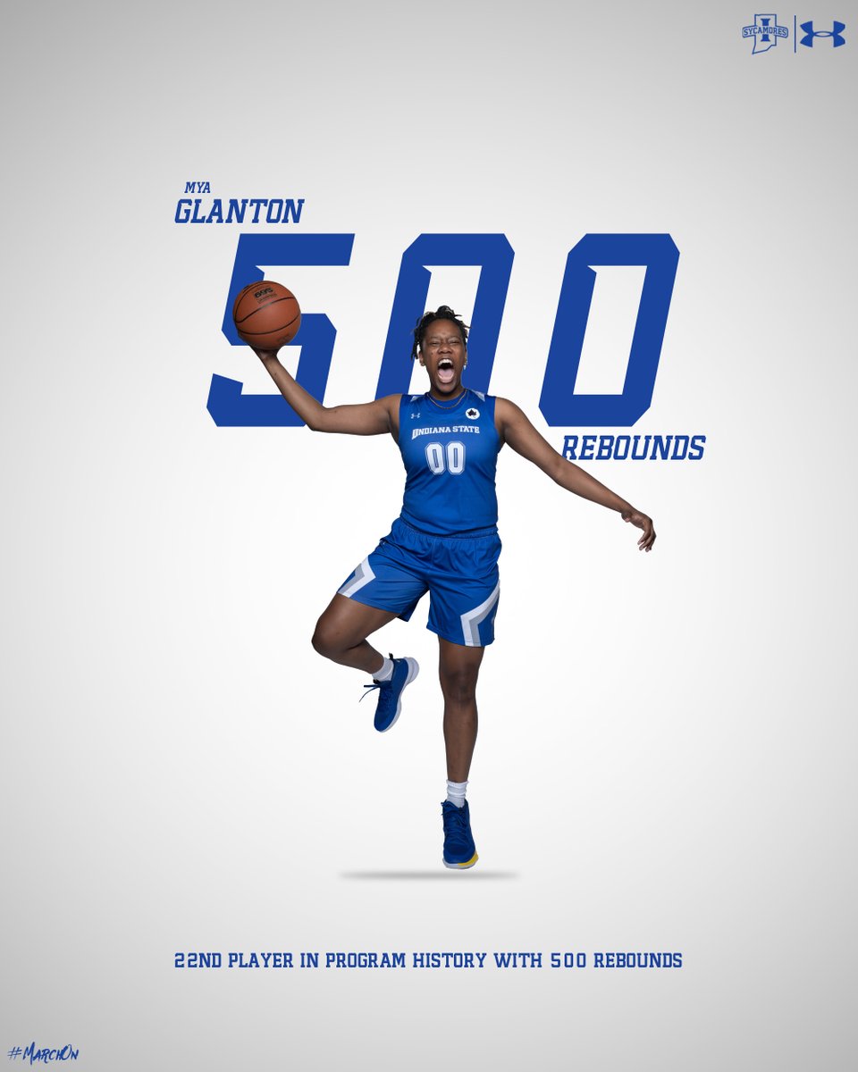 5️⃣0️⃣0️⃣

<a href="/Mya_gee32/">Mya</a> becomes the 22nd player in program history to reach the 500-rebound mark in her career, accomplishing the feat in the first quarter of today's game against Belmont!

#MarchOn | #OneGoalOneFamily