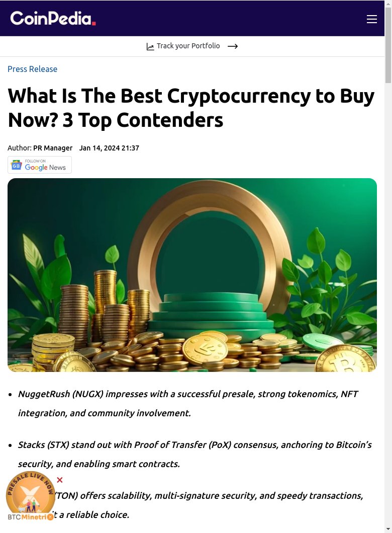 BREAKING NEWS :  Implications: Identifies the best cryptocurrencies to buy, potentially influencing their prices. cryptoeco.net/tw/9ad1.html  #Cryptocurrency #TopContenders #Investment