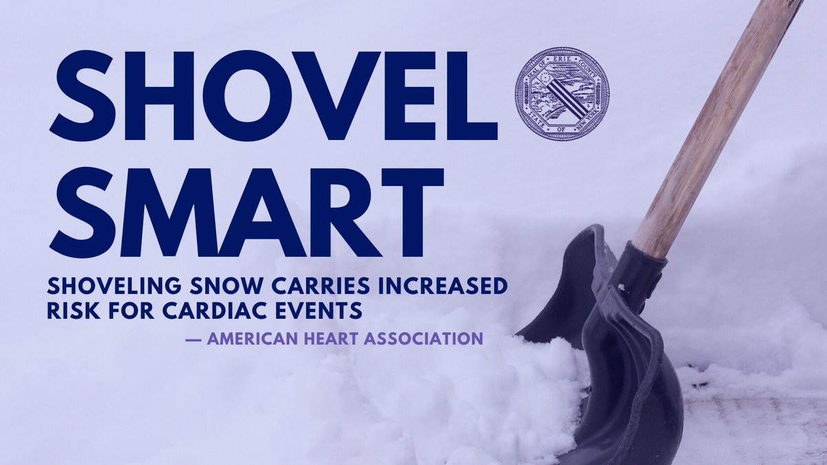 REMINDER: Shoveling snow carries increased risk for cardiac events. Know the signs and take breaks. If you experience chest pain or pressure, lightheadedness, heart palpitations or irregular heart rhythms, stop and call 911 immediately.