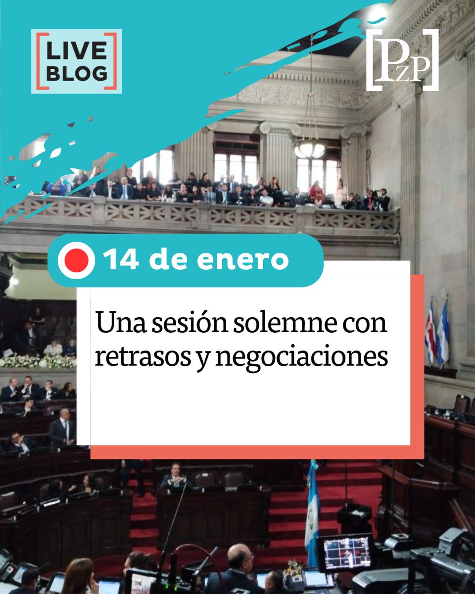 PlazaPublicaGT's tweet photo. ⌛El @CongresoGuate inició más de una hora de retraso la sesión solemne para la toma de posesión de la X Legislatura y elección de la Junta Directiva 2024-2025.
¿Qué está pasando dentro del Congreso? 🤔Te lo contamos en este #LiveblogPzP: https://t.co/BFIRRzz012 https://t.co/OBT7iZg0Vm