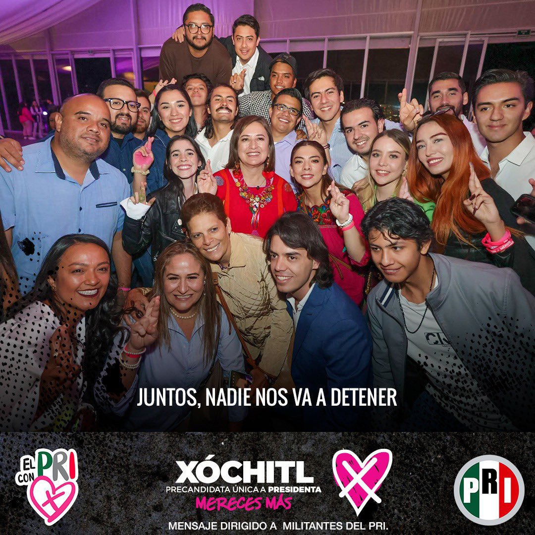 NavolatoPRI's tweet photo. #MéxicoVaConX para que las y los jóvenes tengan más oportunidades de desarrollo, vivan seguros y puedan cumplir sus sueños. ¡Vamos juntos con nuestra Precandidata a la Presidencia de la República, @XochitlGalvez! https://t.co/XmiBsU4QYG