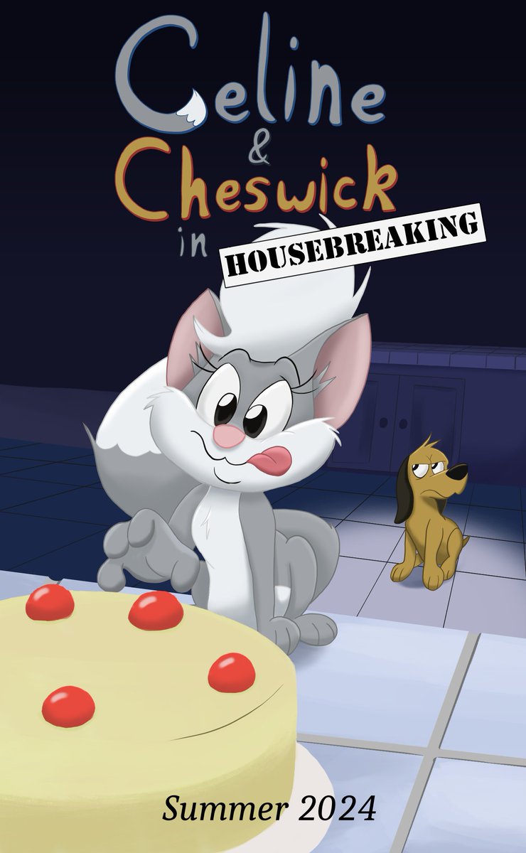 A poster/VHS boxart for Celine and Cheswick's upcoming premiere cartoon! 
#CelineandCheswick
#indieanimation