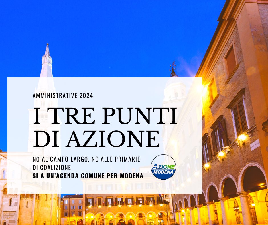modenainazione's tweet photo. A #Mezzetti sottoponiamo tre punti:
❌no alle primarie di coalizione
❌ no al campo largo
✅si a una squadra coesa per dare un reale potere di innovazione e cambiamento alla città di #Modena . https://t.co/AGv6KNwMVV https://t.co/2Ln33SCWlj