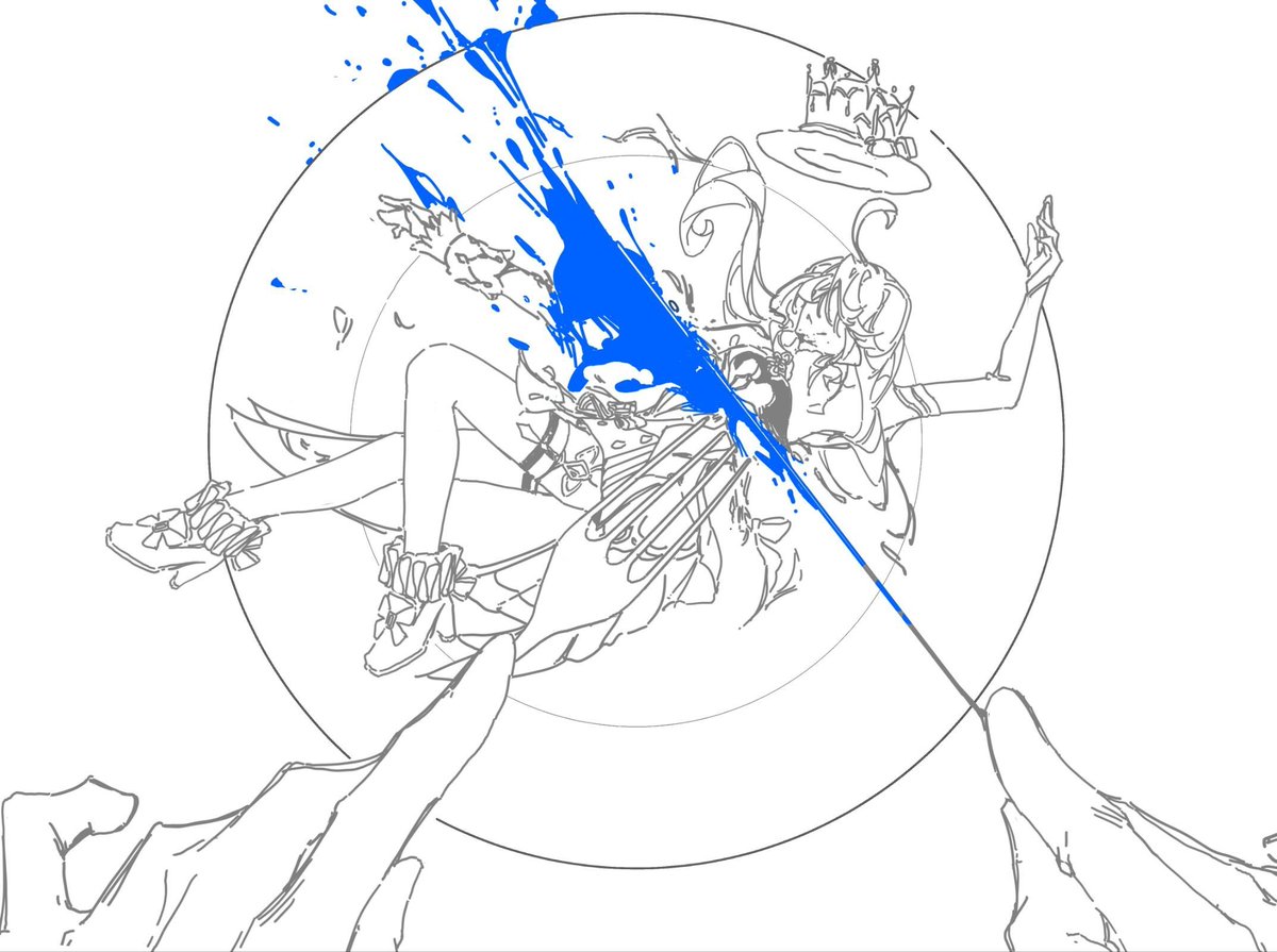 之前群打卡摸的巧克力主题，一半黑芙一半白芙_(:з」∠)_找不到源文件了就先搁置了