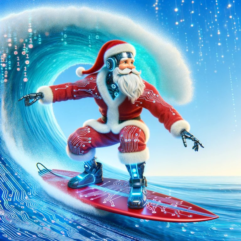 Surfingsanta's tweet photo. Ai Surfing Santa 2024 https://t.co/rlGZJhnWG1