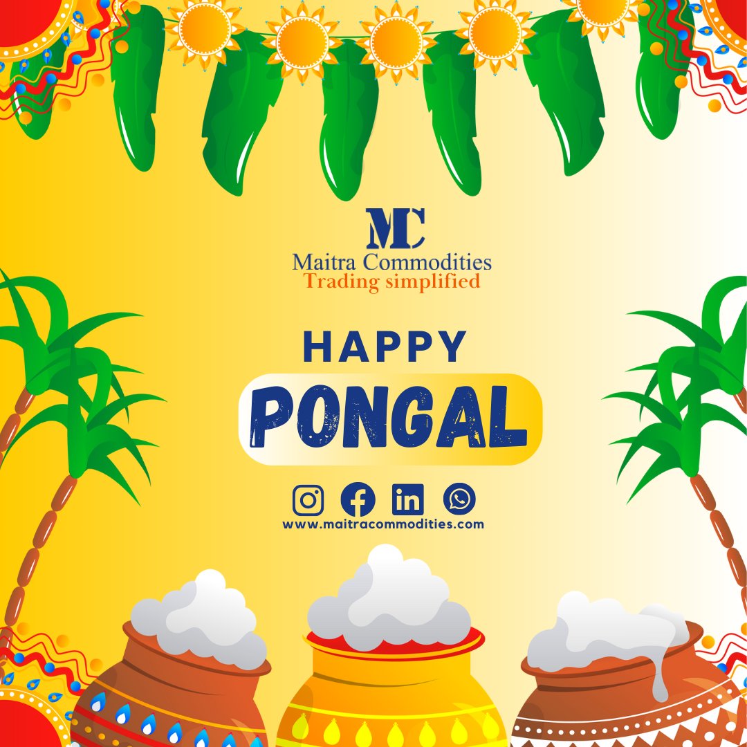 maitracommodity's tweet photo. HAPPY PONGAL 2024 . follow us on @maitracommodity For Account Opening visit us https://t.co/rAWRISKXJj #marketnews #newyear2024 #pongal https://t.co/xLAQ2uQ6xU