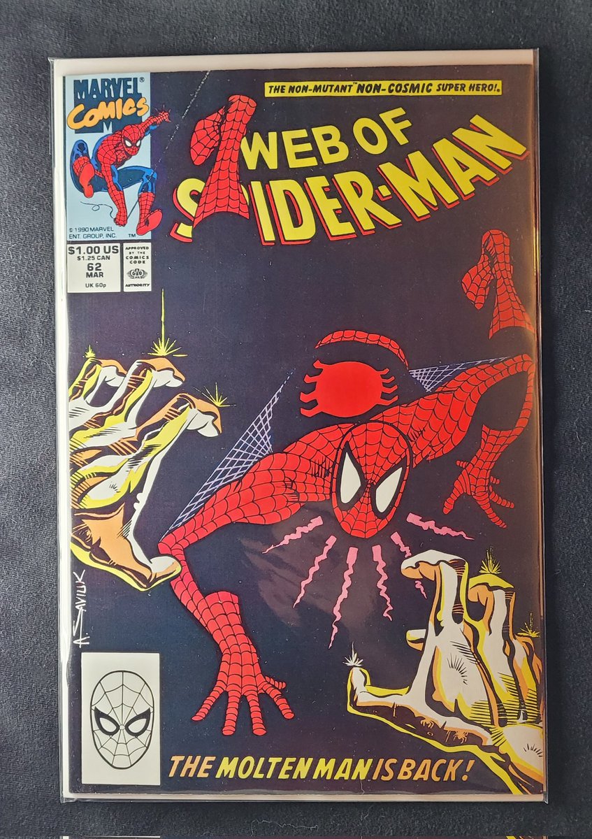 theronscomics's tweet photo. Web of Spider-Man 62
"All That Glitters"
March 1990
Villains come out of the woodwork, and Peter's powers get wacky as #SpiderManSunday tackles Acts of Vengeance. https://t.co/T2MZKZSdob