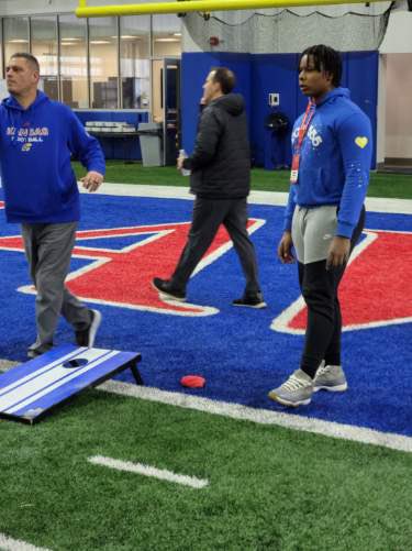 cambrooks2025's tweet image. Had a great time at University of Kansas Junior day @KUCoachZ @CoachPanagos @EDGYTIM @HFVikingFTBL