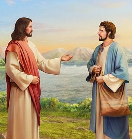 Então André conduziu Simão a Jesus. Jesus olhou bem para ele e disse: “Tu és Simão, filho de João; tu serás chamado Cefas” (que quer dizer: Pedra) Jo 1,40-42