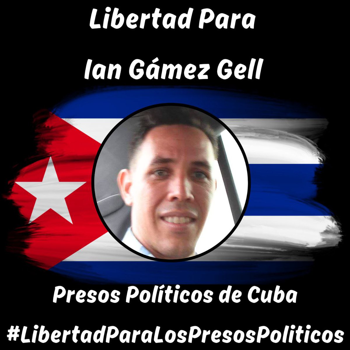 Familia, vamos a visibilizar a este joven patriota. Su nombre es lan Gámez Gell, de 39 años, de La Habana. Es  Activista de la UNPACU. Fecha de detención: 23/08/2022.